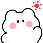 อิโมจิไลน์ Animated cute white polar bear emoji