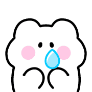 อิโมจิไลน์ Animated cute white polar bear emoji