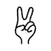 อิโมจิไลน์ Line art hand signs