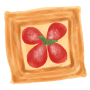 อิโมจิไลน์ bread watercolor emoji