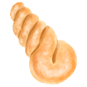 อิโมจิไลน์ bread watercolor emoji