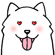 อิโมจิไลน์ Dog Emoji Samoyed