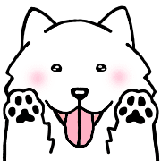 อิโมจิไลน์ Dog Emoji Samoyed