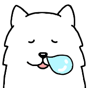 อิโมจิไลน์ Dog Emoji Samoyed