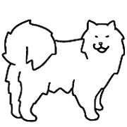 อิโมจิไลน์ Dog Emoji Samoyed