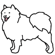 อิโมจิไลน์ Dog Emoji Samoyed