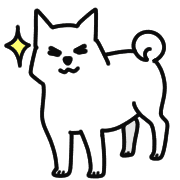 อิโมจิไลน์ White dog sticker