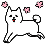 อิโมจิไลน์ White dog sticker