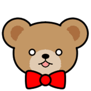 อิโมจิไลน์ Teddy Bear Face EMOJI[RED]