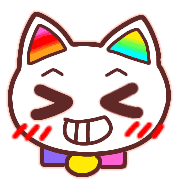 อิโมจิไลน์ Happy rainbow cat.