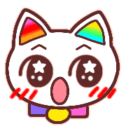 อิโมจิไลน์ Happy rainbow cat.