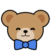 อิโมจิไลน์ Teddy Bear Face EMOJI[BLUE]