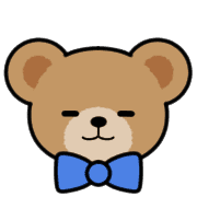 อิโมจิไลน์ Teddy Bear Face EMOJI[BLUE]