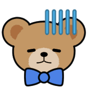 อิโมจิไลน์ Teddy Bear Face EMOJI[BLUE]