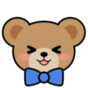 อิโมจิไลน์ Teddy Bear Face EMOJI[BLUE]