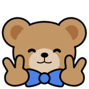 อิโมจิไลน์ Teddy Bear Face EMOJI[BLUE]