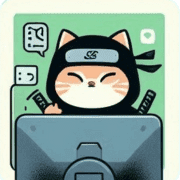 อิโมจิไลน์ cute ninja cat