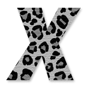 อิโมจิไลน์ Monotone leopard print alphabet