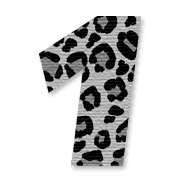 อิโมจิไลน์ Monotone leopard print alphabet