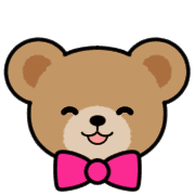 อิโมจิไลน์ Teddy Bear Face EMOJI[PINK]