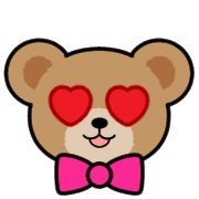 อิโมจิไลน์ Teddy Bear Face EMOJI[PINK]