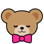 อิโมจิไลน์ Teddy Bear Face EMOJI[PINK]