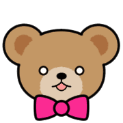 อิโมจิไลน์ Teddy Bear Face EMOJI[PINK]