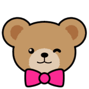 อิโมจิไลน์ Teddy Bear Face EMOJI[PINK]