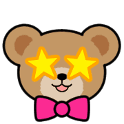 อิโมจิไลน์ Teddy Bear Face EMOJI[PINK]