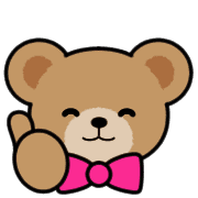 อิโมจิไลน์ Teddy Bear Face EMOJI[PINK]