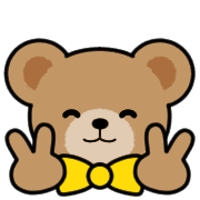 อิโมจิไลน์ Teddy Bear Face EMOJI[YELLOW]