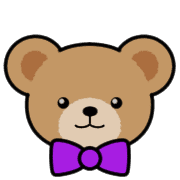 อิโมจิไลน์ Teddy Bear Face EMOJI[PURPLE]