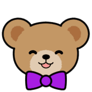 อิโมจิไลน์ Teddy Bear Face EMOJI[PURPLE]