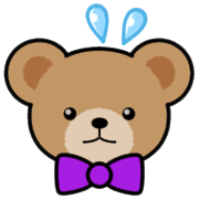 อิโมจิไลน์ Teddy Bear Face EMOJI[PURPLE]