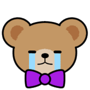 อิโมจิไลน์ Teddy Bear Face EMOJI[PURPLE]