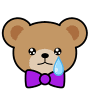 อิโมจิไลน์ Teddy Bear Face EMOJI[PURPLE]