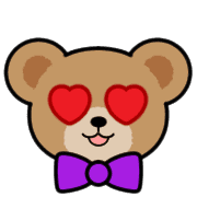 อิโมจิไลน์ Teddy Bear Face EMOJI[PURPLE]