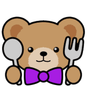 อิโมจิไลน์ Teddy Bear Face EMOJI[PURPLE]