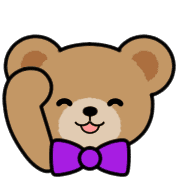 อิโมจิไลน์ Teddy Bear Face EMOJI[PURPLE]