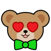 อิโมจิไลน์ Teddy Bear Face EMOJI[GREEN]