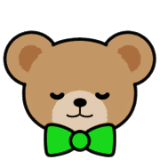 อิโมจิไลน์ Teddy Bear Face EMOJI[GREEN]