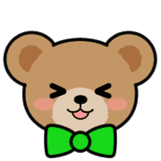 อิโมจิไลน์ Teddy Bear Face EMOJI[GREEN]