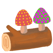 อิโมจิไลน์ Full of mushrooms, autumn scenery emoji