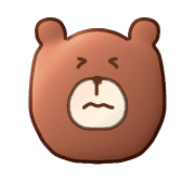 อิโมจิไลน์ bear easy to use everyday emoji