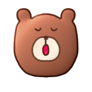 อิโมจิไลน์ bear easy to use everyday emoji