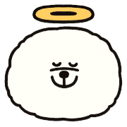 อิโมจิไลน์ Mofuinu Bichon frise emoji