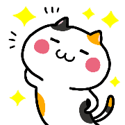 อิโมจิไลน์ Simple emoji of calico cat 10.