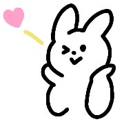 อิโมจิไลน์ White Rabbit Cute Emoji 02