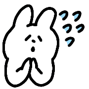 อิโมจิไลน์ White Rabbit Cute Emoji 02