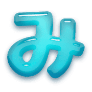 อิโมจิไลน์ AQUA Deco Letter Emoji Kana/Alphanumeric